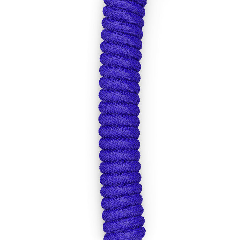GLORIOUS Coiled USB-C Keyboard Cable – Thick, Artisan Braided, Detachable for Mechanical Keyboards (Cobalt Blue) Cobalt Blue