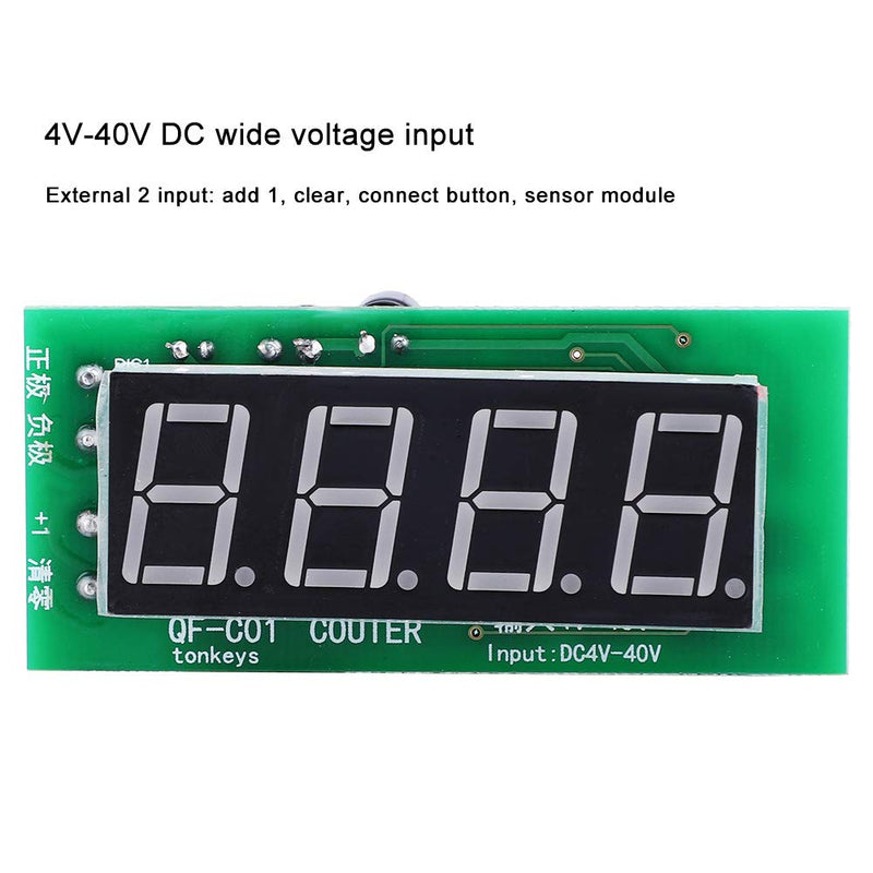 DC4-40V QF-C04 Counter Module, 4-Digit Digital Display, 0-9999 Counting Range with Memory Function