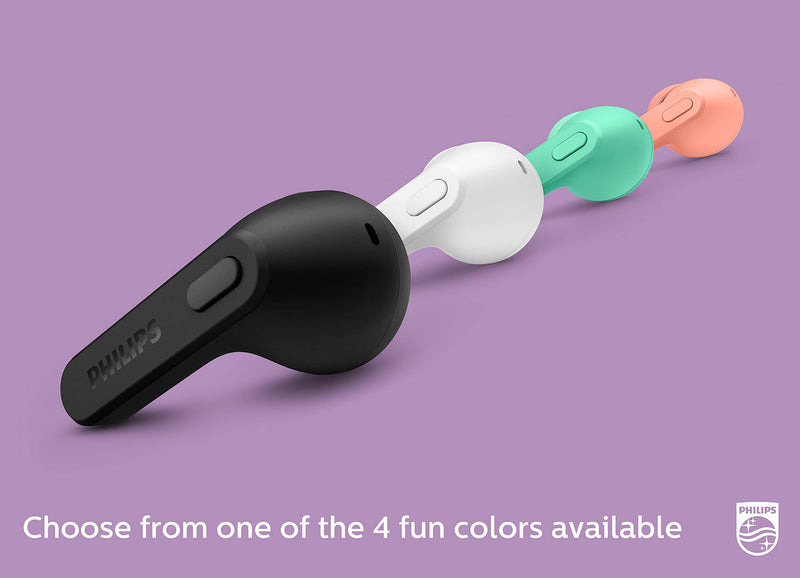 Philips T2206 True Wireless Headphones with IPX4 Water Resistance and Super-Small Charging case Peachy Pink One size fits all In-Ear with Tip