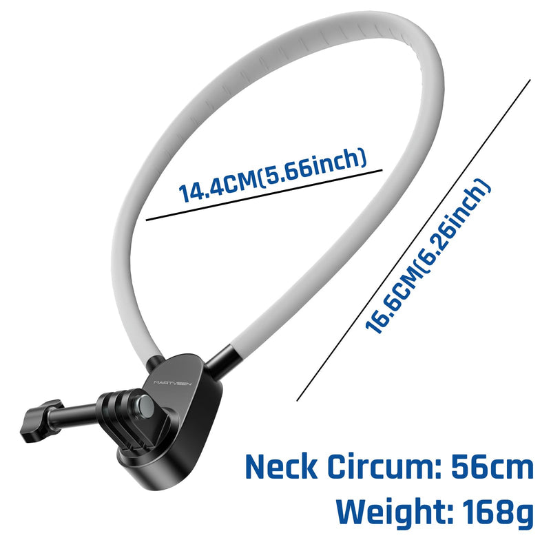 INOVAGEN Neck Mount,Neck Phone Holder,Magnetic Anti-Shake,POV/Vlog Recording,Hand Free Selfie Neck Phone Mount for Phones and GoPro Max Hero 12 11 10 DJI Action 3,Insta360 (i7U with Phone Holder) i7U With Phone Holder