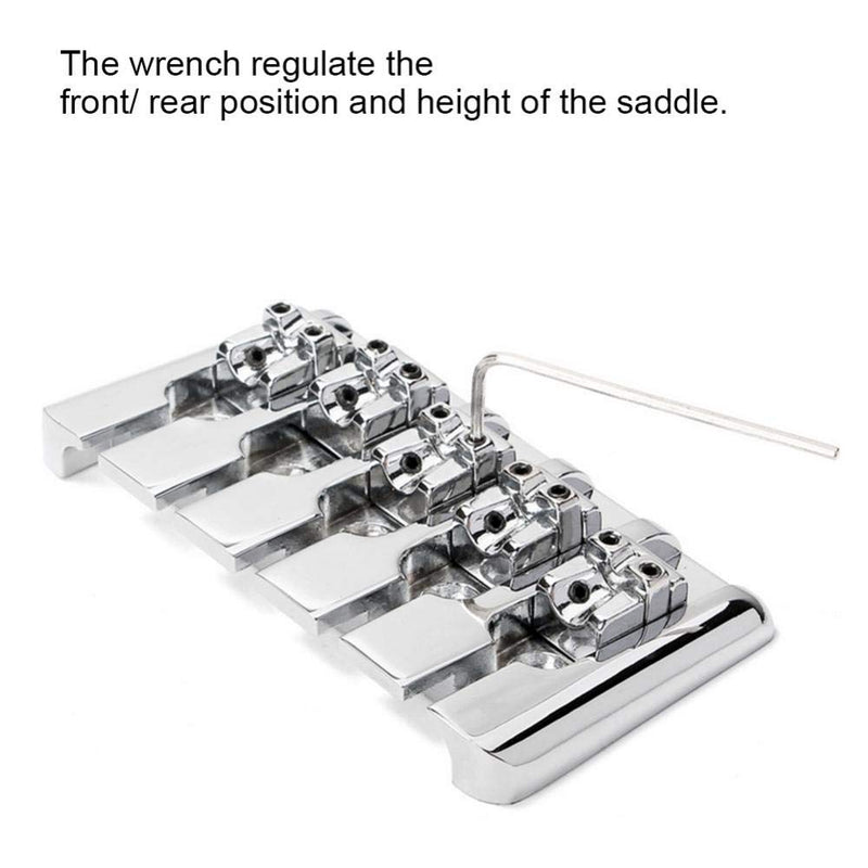 Bass Saddle, High-Quality Replacement for 5-String Electric Bass Guitar Bridge, 5 String Electric Bass Guitar Bridge, Durable Guitar Accessories for Electric Bass Players