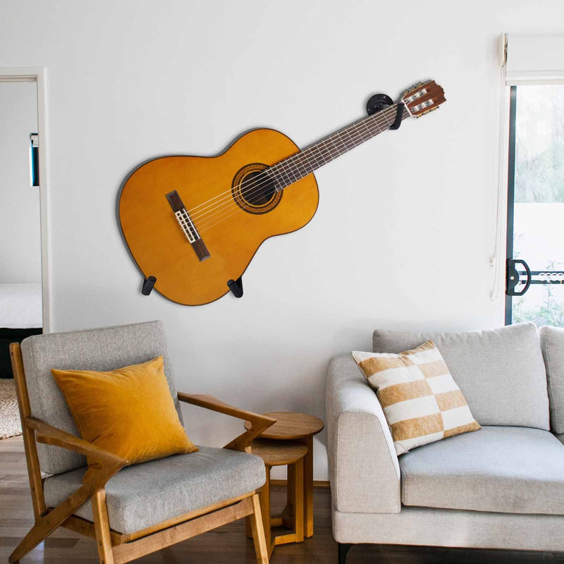 Guitar Stand Wall Mount 2 Pack, Guitar Storage Display Rack for 2 Guitars Acoustic/Electric Guitar/Classical Guitar on Wall Hook