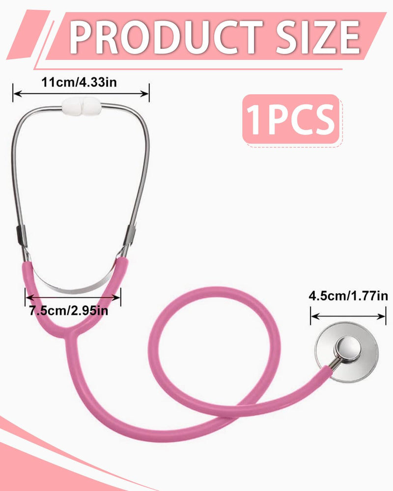 TPZORJX 1 x Toy Stethoscope, Metal Stethoscope, Children, Stethoscope, Children's Stethoscope, Analogue Stethoscope, Metal Stethoscope, Children's Toy Stethoscope, Functional Stethoscope Toy