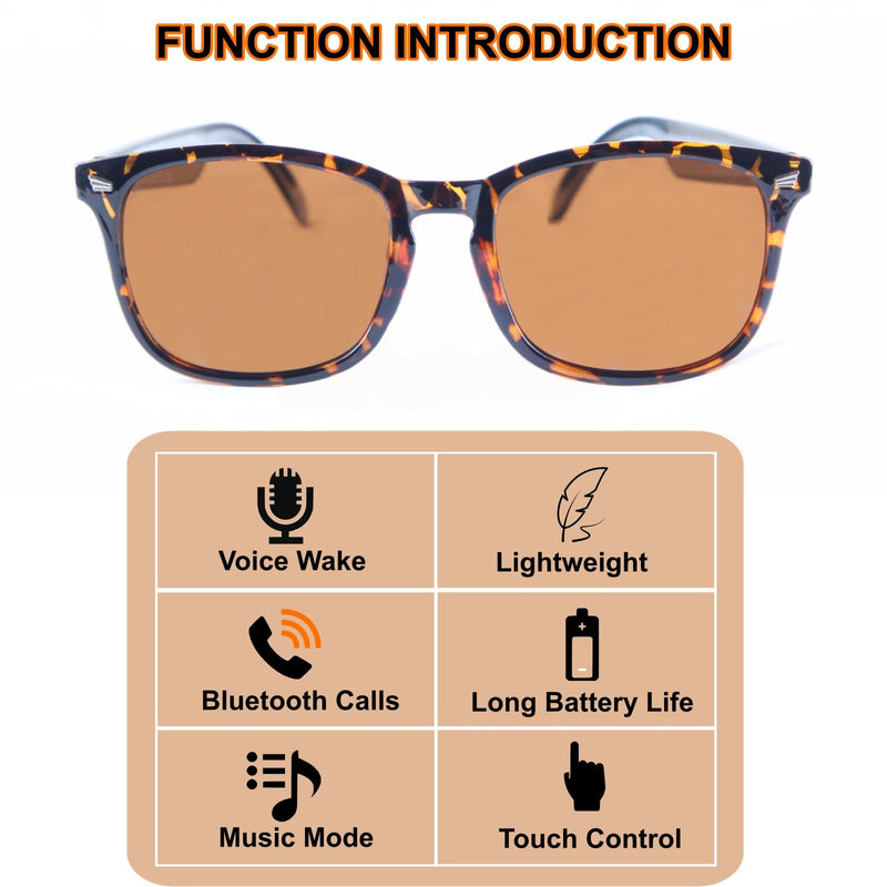 Bluetooth Audio Sunglasses for Women, Open-Ear Audio with Speakers | Bluetooth 5.3,Ultra-Clear Sound,Hands-Free Calls,UV400 Polarized Lenses,Stylish Sunglasses