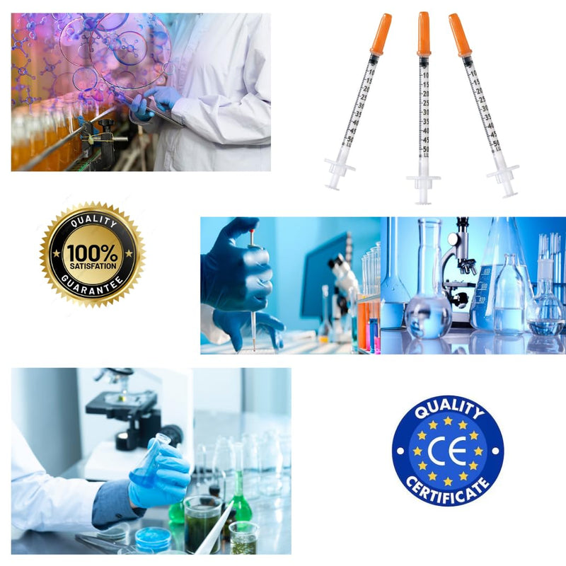 10 x 0.5ml/cc Plastic Tube 29G (0.33 x 12.7mm) Multipurpose Measuring Tools, Lab Accessories, Individually Packed 10 x