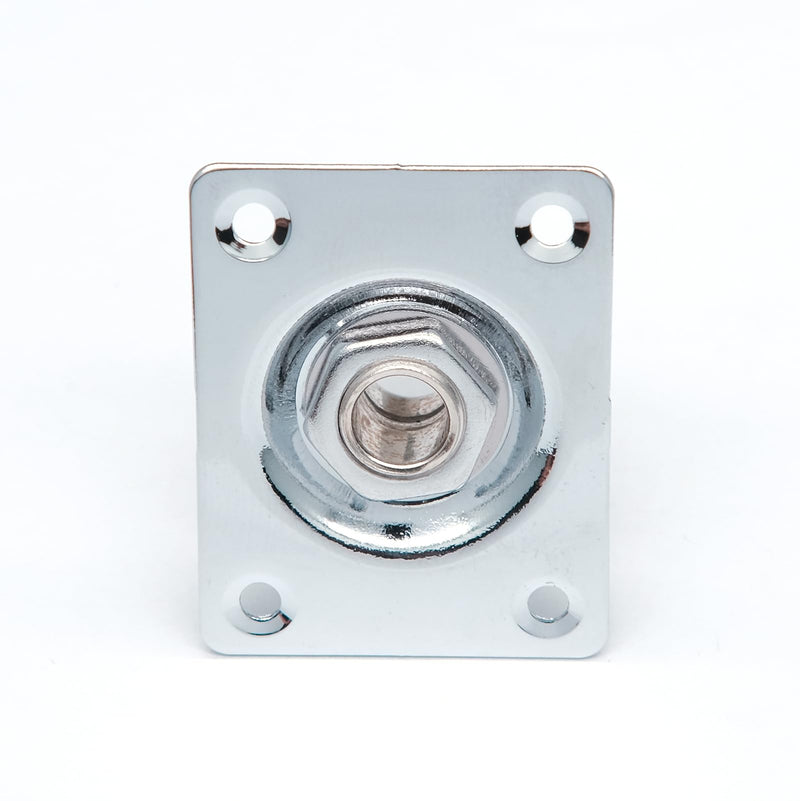 Metal 1/4 Output Jack Plate Input Jack Socket for Tele SG Style Electric Guitar Parts Replacement (Chrome) Chrome