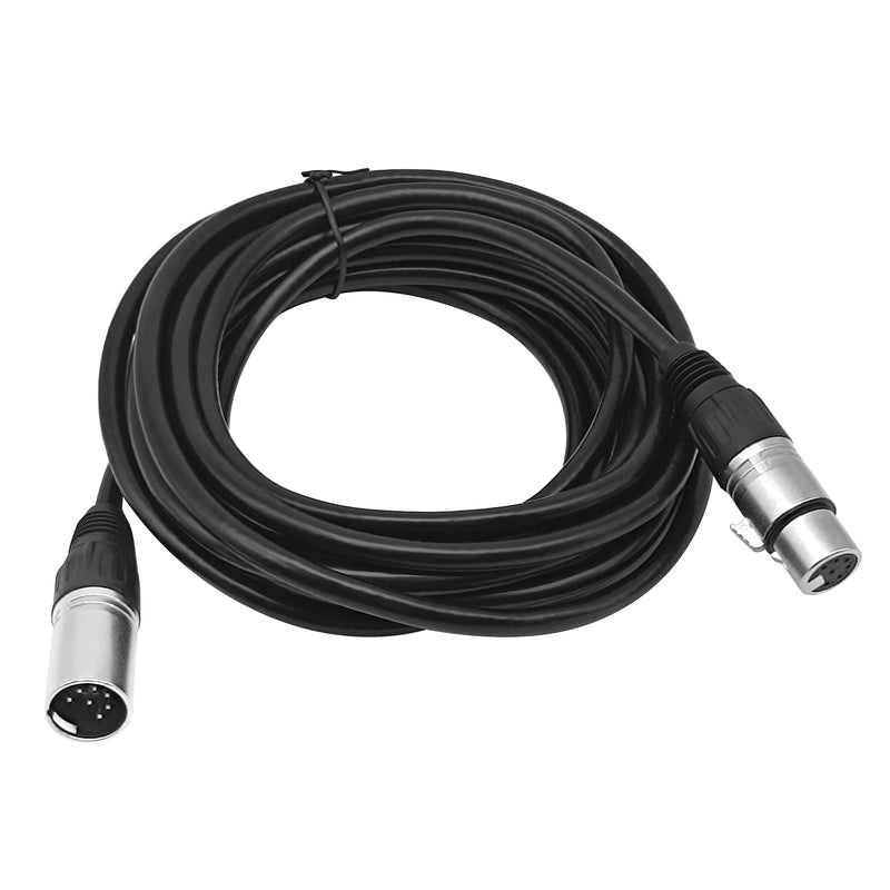7 Pin XLR Cable, Microphone Cable 7 Pin XLR Male to Female Connector for Microphone and Audio Interface (16.4ft/5 Meter) 16.4ft/5 Meter