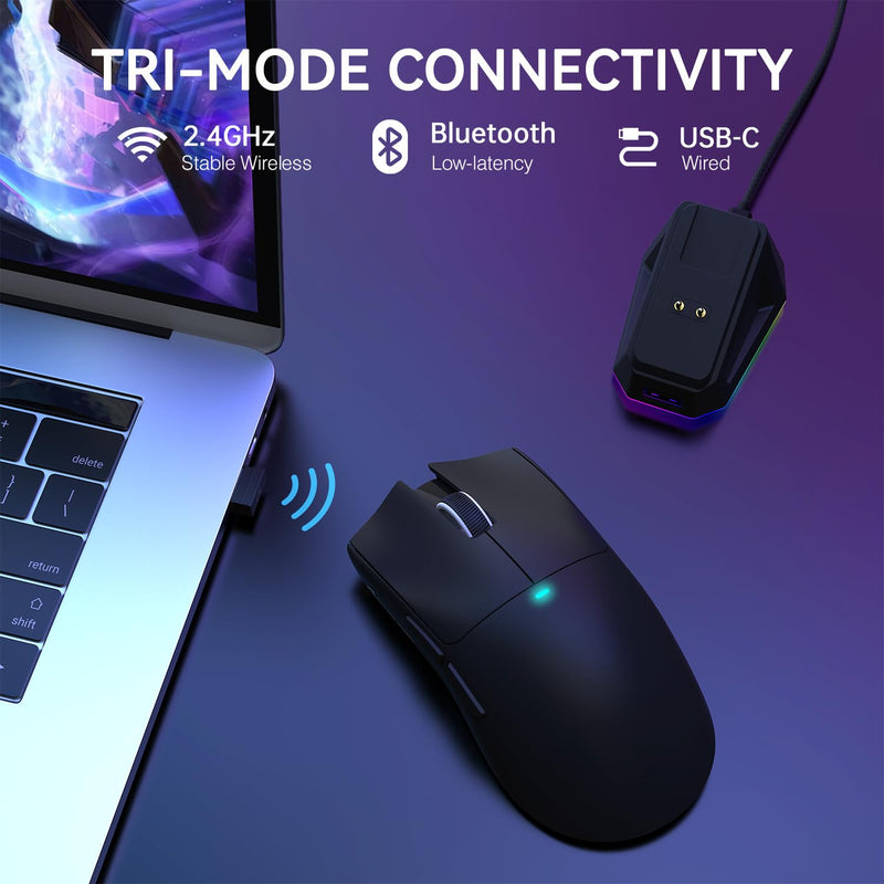 ATTACK SHARK M36 HE Gaming Keypad & X11 Wireless Gaming Mouse Combo, 36-Key Magnetic Switch Keyboard, 8000Hz Polling Rate, 0.01mm Rapid Trigger, PAW3311 Sensor, 22,000 DPI, RGB Dock, Gradient Black