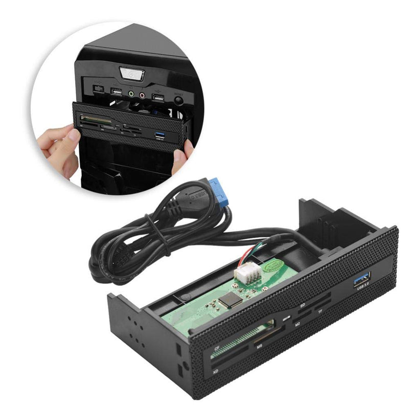 125 5.25inches High Speed Front USB 3.0 Interface, Stability While transferring,PC Internal Card Reader USB 3.0 Port M2 SD MS XD CF TF Card Dashboard Front Panel