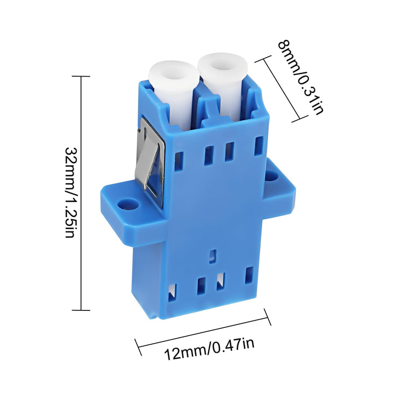 [AUSTRALIA] - XMSJSIY LC-LC Fibre Optic Connector Coupler LC Female to LC Female Adapter Duplex LC/UPC Coupler Fibre Optic Connector Extend for Network Internet - 10 Pieces 