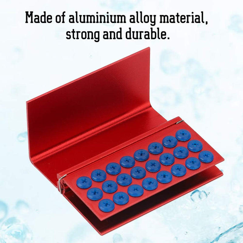 [AUSTRALIA] - Disinfectant Box, 24 Hole Disinfectant Case Aluminium Alloy with Silicone Pad, Dental Drill Block Holder, Autoclavable Dental Tool Sterilizer, Dental Drill Cleaner 