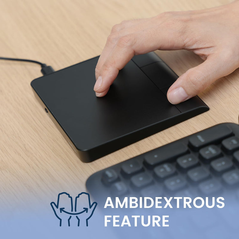 Perixx PERIPAD-506 Wired USB Touchpad – Slim Detachable Design for Desktop & Laptop – 5.31x4.57x0.55 Inches – Black