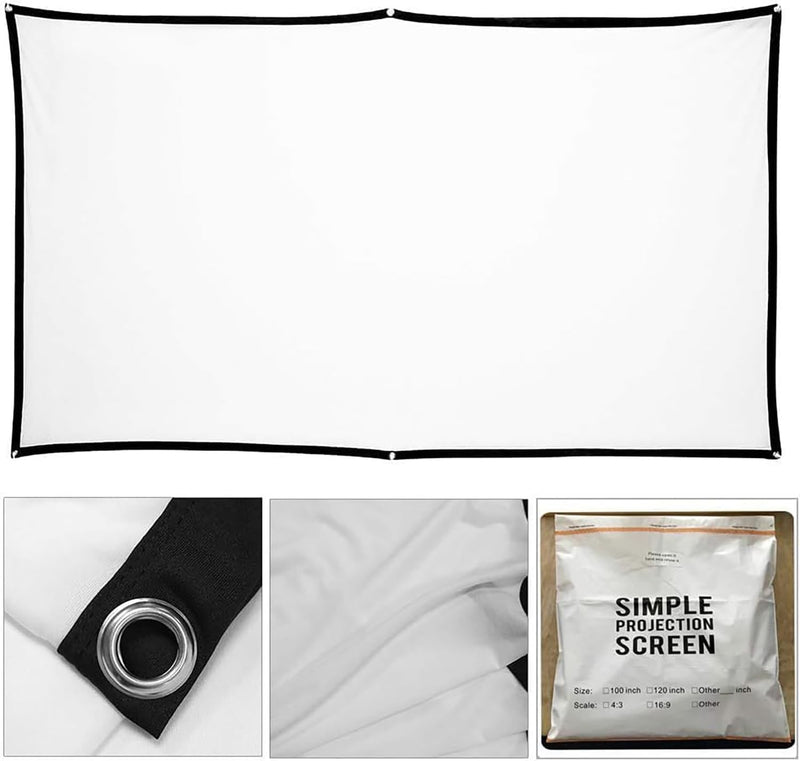 Holographic Rear Projection Screen: Foldable and Portable Anti Crease Indoor Projection Screen for Projecting Halloween Videos and Film Night (120Inch)