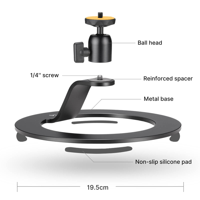 jusmo Aluminum Desktop Projector Stand w Ballhead Angle Adjustment, Table Projector Stand Adjustable Tilt for Nebula, XGIMI, VANKYO, BenQ, PVO, TMY, AuKing and Most LCD/DLP Video Projectors