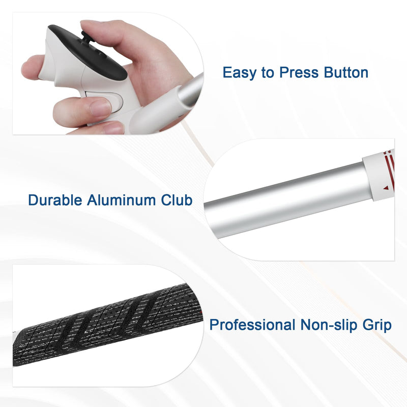AMVR Upgraded Controller Grips Cover and Golf Club Attachment Compatible with Meta/Oculus Quest 3 Accessories