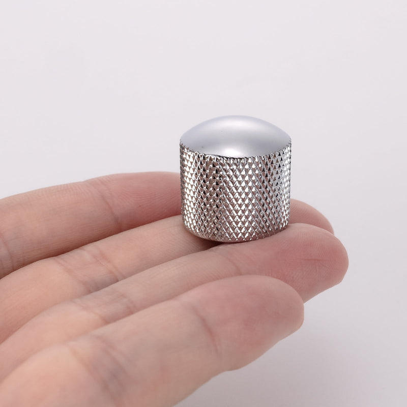 [AUSTRALIA] - 4Pcs Silver Metal Dome Tone Knob for Electric Guitar Bass Parts 