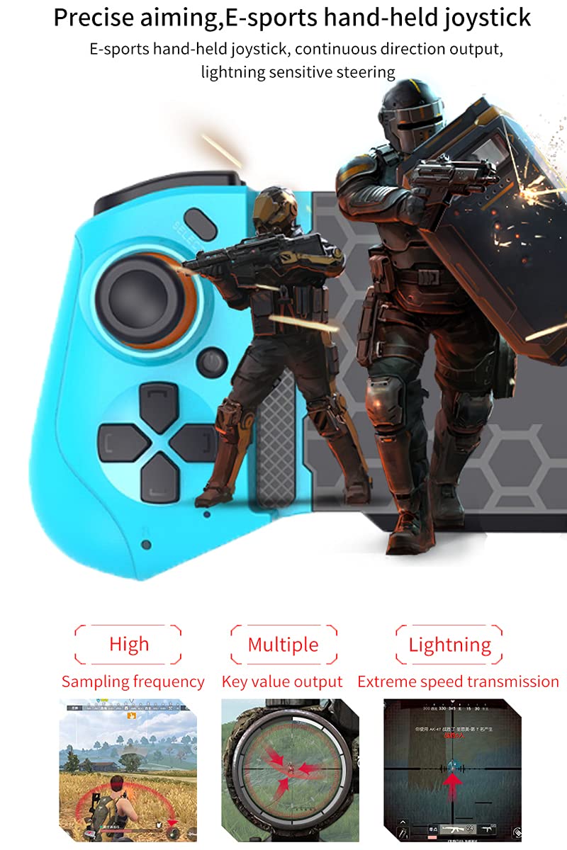 Gamepad Controller for iOS, Megadream Wireless MFi Gaming Gamepad Joystick for iPhone 13/12/Pro/Mini, iPhone 11/11 Pro/Max, iPhone Xs, XR X, 8 Plus, 8, iPad, MacBook, iOS 13.4+ - Direct Play Red+Blue