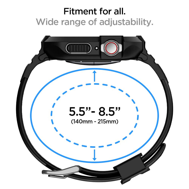 Spigen RA Pro Designed for Apple Watch Case with Band 45mm/44mm and AirPods Pro 2nd Generation Case - Black