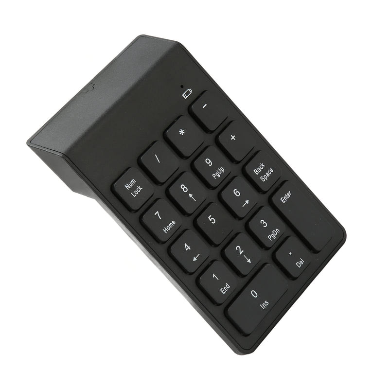 2.4G Wireless Numeric Keypad with Chocolate Keys, 18 Keys Plug and Play Number Numpad for Bank Accountant, Ergonomic Slim Design, USB 2.4GHz