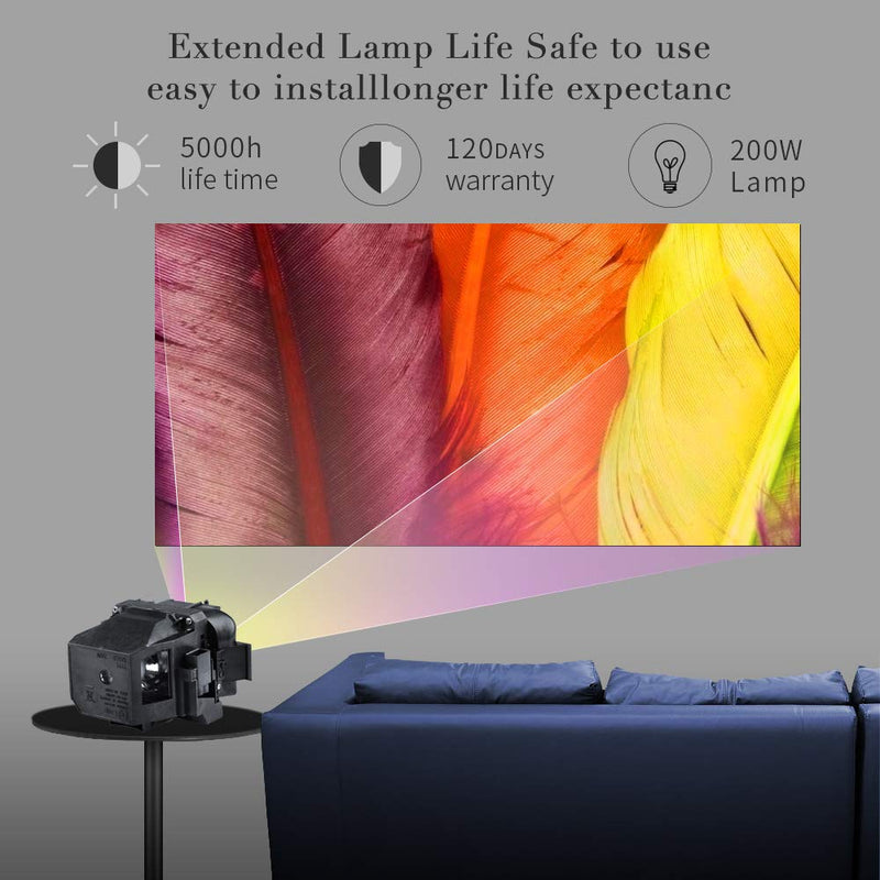 Huaute ELPL78 ELPLP88 Projector Replacement Lamp with Housing for Epson ELPLP78 PowerLite Home Cinema 2030 2000 730HD 725HD 600 VS230 VS330 VS335W EX3220 EX6220 EX7220 EX7230 EX7235 EX5220