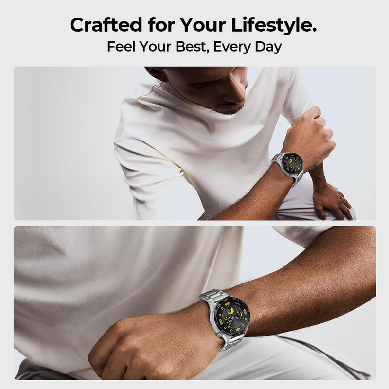 No Tool Titanium Quick Release Band 20mm 22mm for Galaxy/Garmin | Metal Watch Strap for Samsung Watch 7/6/5/4/3,Garmin Vivoactive 4S/Vivomove 3S/Venu 2S, Huawei | Lightweight,Skin-Friendly titanium grey