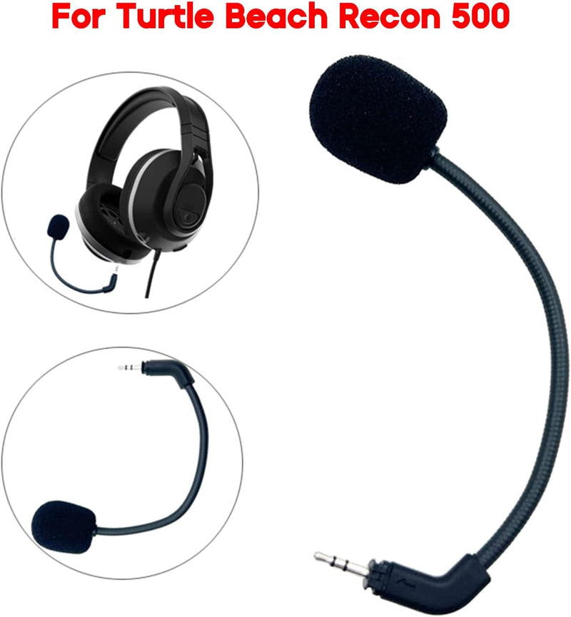 Black Portable 2.5mm Microphone Stereo Studio Gaming Headset Voice Mic- for Turtle-Beach Recon 500 Microphone Replacement Portable Microphone Stereo Studio Gaming Headset Voice Mic (2.5mm )