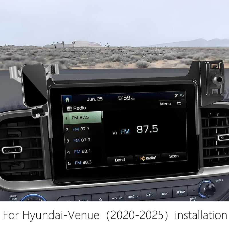 Car Phone Holder for Hyundai Venue 2020 2021 2022 2023 2024 2025 2026 Auto Interior Accessories Best Cell Phones Mount Cellphone Mobile Cradle Charging Navigation Bracket Screen Stand Accessory