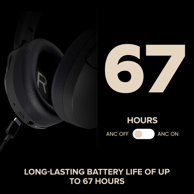Creative Zen Hybrid 2 Wireless ANC Headphones, 67 hr Battery, Cream | ANC Headphones, 67 Hours Battery, Wireless, Comfortable, Lightweight, Over-Ear