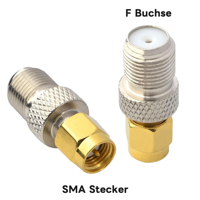 Boobrie SMA to F Coaxial Adapter SMA Male to F Female Coaxial Cable Plug Adapter for LAN/LMR Radio Antenna Devices/RF Coaxial Cable/WiFi Radios External Antenna Pack of 2