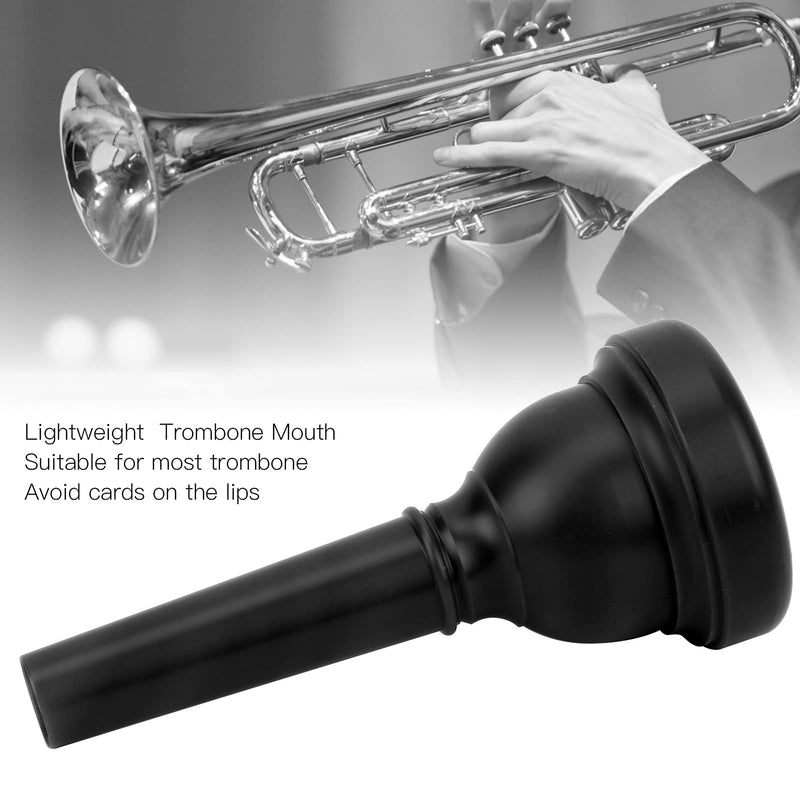 Alto Trombones Mouth, Lightweight Trombone Mouthpiece ABS Plastic Detachable Nozzle MT‑22 for Beginners Gift Professonal Musical Instruments Exercising(black)