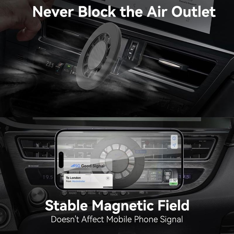 Car Phone Holder Mount Fits for Lexus ES 350 300h 250 2022-2025 for MagSafe Accessories Car Phone Holder Magnetic Phone Mount Compatible for iPhone 16/15/14/13/12/Mini Series MagSafe Case