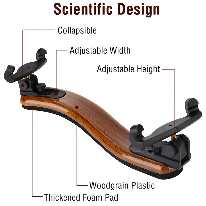 [AUSTRALIA] - LMS Violin Shoulder Rest for 3/4 Size 4/4 Size Collapsible Shoulder Rest for Violin with Adjustable Feet Comfortable Foam Pad Mute for Kids Adults (3/4-4/4) 3/4-4/4 