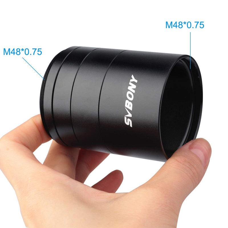 SVBONY SV119 Extension Tube Kit for Cameras and eyepieces 5mm 10mm 15mm 30mm M48x0.75 on Both Sides for Solving Spacing Problems in Astrophotography