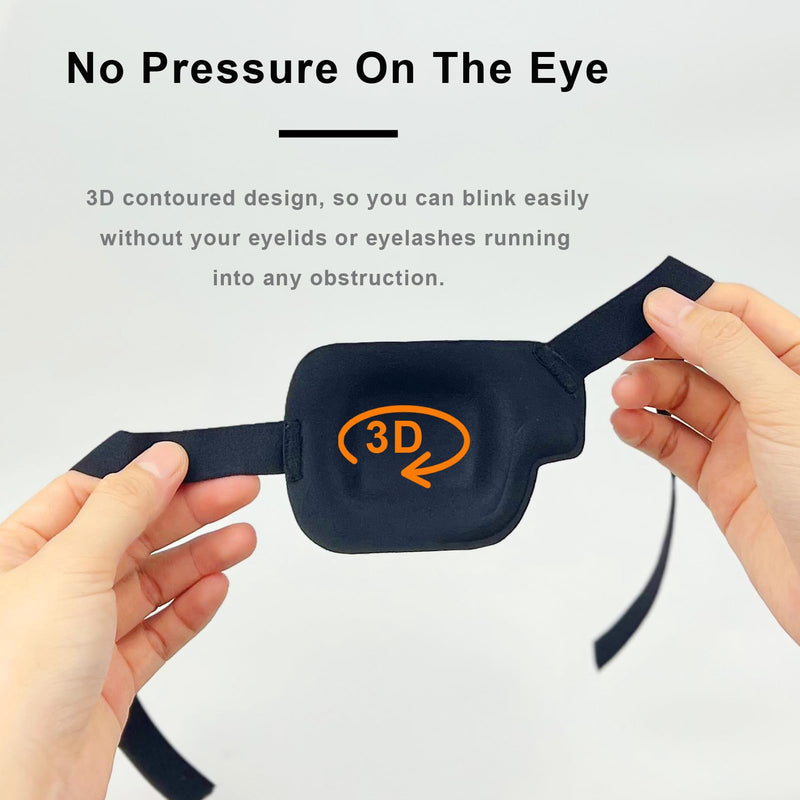 Eye Patch, 2PCS Medical Eye Patches for Adults Kids, 3D Amblyopia Lazy Eye Patches for Left and Right Eye (left + right) left + right
