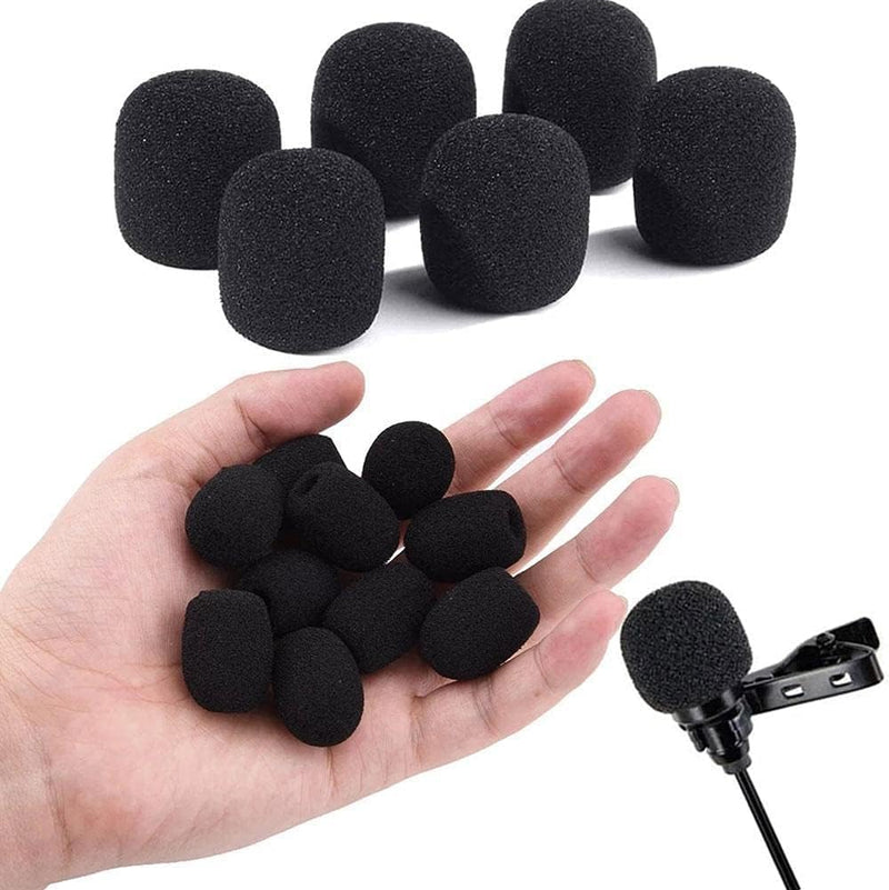 10pcs Black Mini Foam Microphone Windscreens,microphone Cover Foam,headset Microphone Pads,lapel Headset Microphone Windscreens,foam Microphone Covers,high Density Foam for Headset Protection Covers