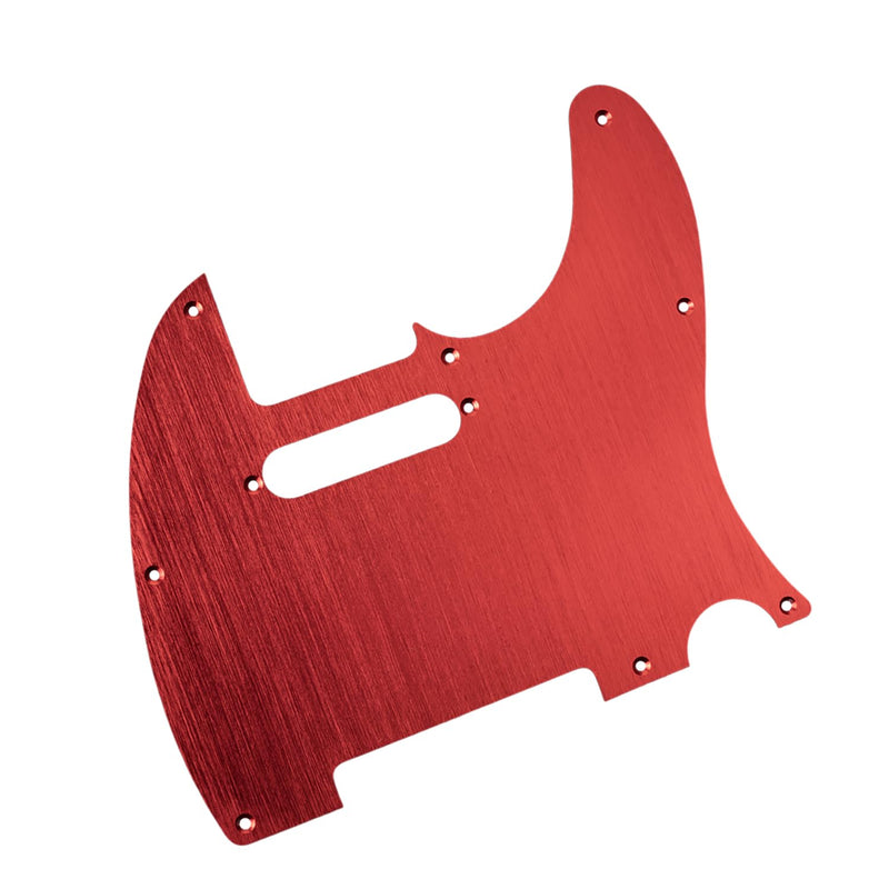 [AUSTRALIA] - 8 Hole Anodized Aluminum Tele Pickguard Scratch Plate for USA/Mexican Fender American Standard Telecaster Modern Style Electric Guitar (Red) Red-1ply (Anodized Aluminum) 