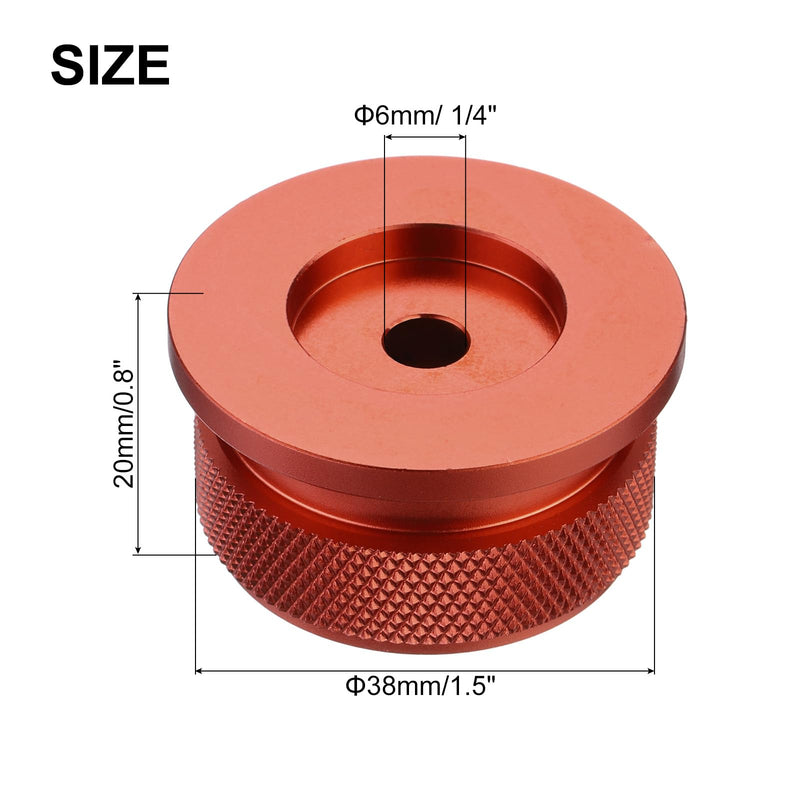 [AUSTRALIA] - MECCANIXITY Aluminium Potentiometer Knobs 1/4"x1.5", Universal Top Hat Knobs Volume Tone Control Knob with Set Screw for Guitar Bass, Red 