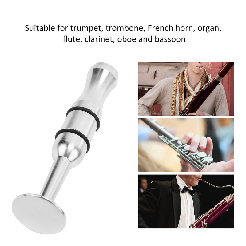 Embouchure Training Device Mouthpiece, Mouth Strength Trainer, Brass Instrument Accessories, Personal Embouchure Trainer Mouth Muscles Builder for Trombones Woodwinds Saxophone(Silver)