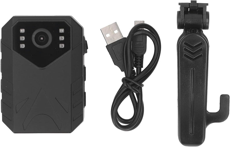 SPIKECAM 12 Hours Body Cameras with Audio and Video Recording, Small Night Vision Body Mounted Video Camera for Police Law Enforcement, Security, Officers, Civilians (TF Card Not Included) SC02-No Card