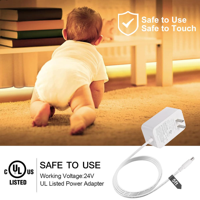 [AUSTRALIA] - COB LED Strip Light Warm White, 66ft Dimmable 3000K Super Bright White Led Lights with Remote and UL Power Supply, 24V Flexible LED Tape Light for Bedroom, Kitchen, DIY Lighting (2 Rolls of 33ft) 