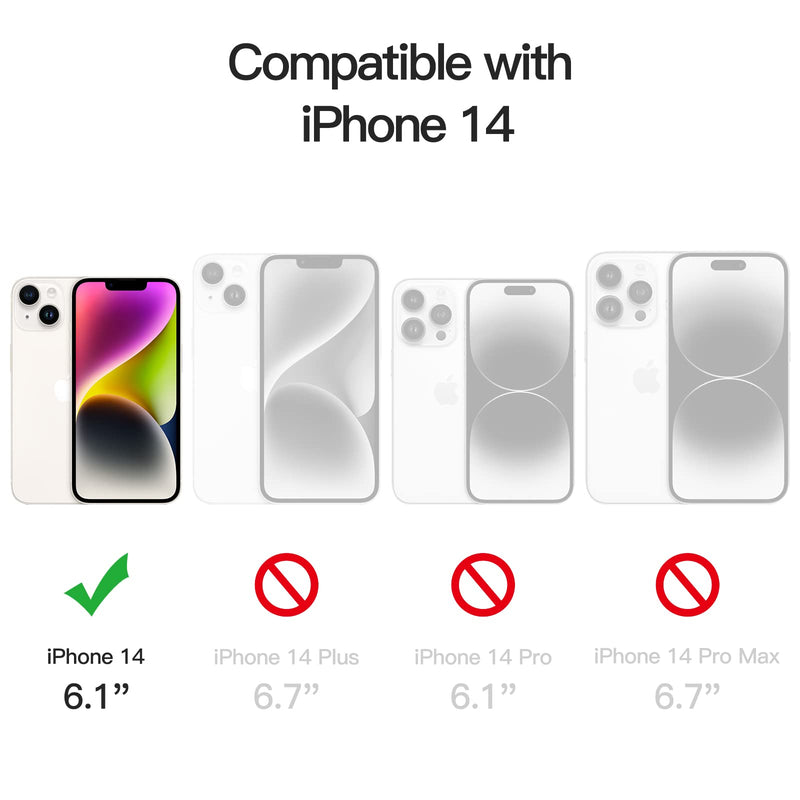 [AUSTRALIA] - JETech Case for iPhone 14 6.1-Inch, Non-Yellowing Shockproof Phone Bumper Cover, Anti-Scratch Clear Back (Clear) 