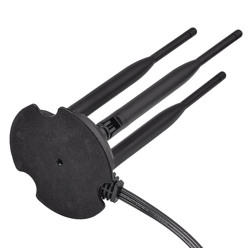 Eightwood 2.4GHz 5GHz Dual Band WiFi Antenna with 3 RP-SMA Male Connector | Magnetic Base, 6.5ft Cable, for PC Desktop Motherboard, PCIe WiFi Card, Wireless Router