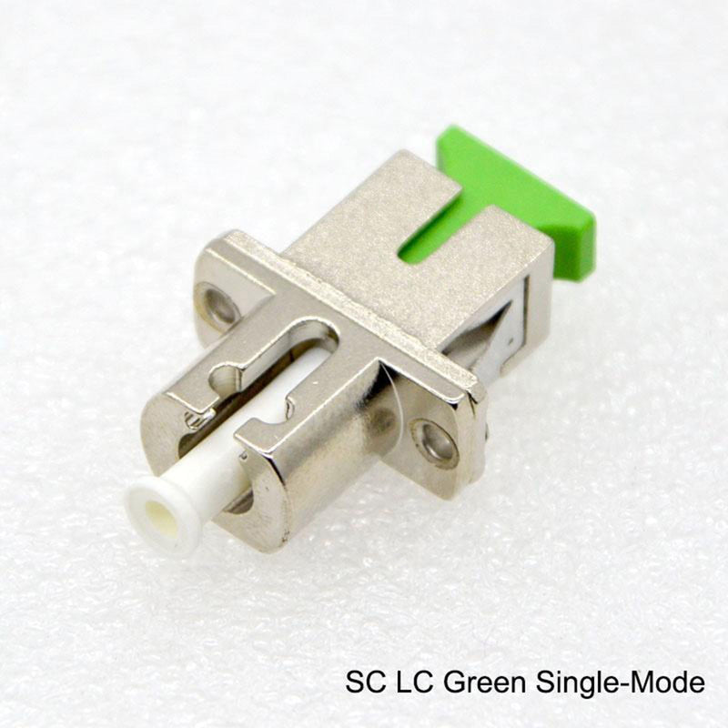 Pack of 2 Fibre Optic Adapter, SC/APC Female to LC/APC Male Singlemode, LC to SC Adapter, for Durable and Fast Fibre Optic Coupling