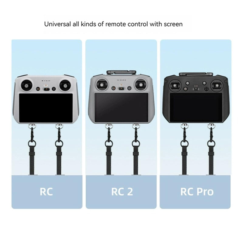 Lanyard Neck Strap Compatible with DJI RC/RC PRO/RC 2, Universal Buckle Strap for Mini 4 Pro/Mini 3 Pro/Mavic 3 Pro/Air 2S/Air 3 Screen Remote Controller Drone Accessories, 76-140 cm, Black