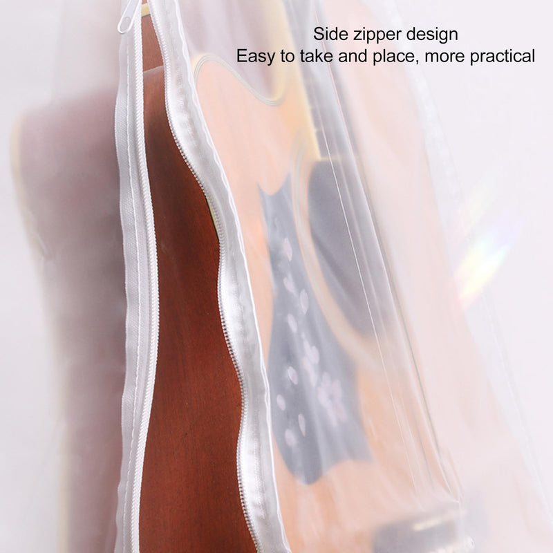 Acoustic Guitar Dust Cover, Waterproof PVC Frosted Electric Guitar Dust Cover Zippered Storage Bag, Instrument Shell for Bass Folk Classical Guitars, Clear
