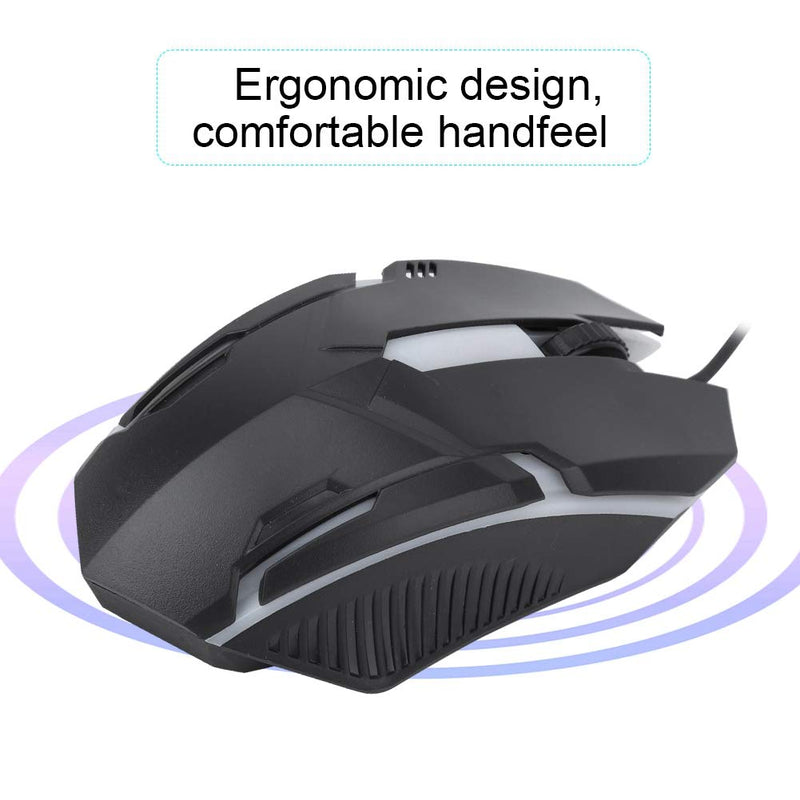 MS11 Wired Mouse 1600DPI Wired Game Mouse Backlight USB Mouse Ergonomic Gaming Notebook Office Gamer Mouse Mice 4 Buttons +1 Wheel for Notebook, PC, Laptop, Computer