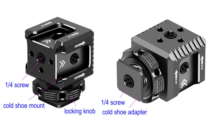 [AUSTRALIA] - Cold Shoe Mount Adapter,Cold Shoe Extension - Triple Shoe Mount Extender for Camera,Monitor,Flash Accessories, Bracket for Led Lights,Microphones,Audio Recorder,Video Camera,Cage Accessories 