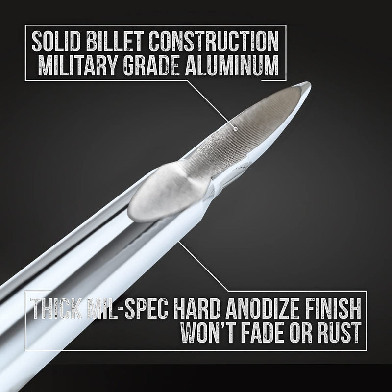 50 Cal Truck Chrome Bullet Antenna Fit for Ford F150 F250 F350 Raptor/Dodge RAM 1500 2500 3500/Chevrolet Silverado & GMC Sierra-Short Replacement Antenna 1990 - Current (Chrome)