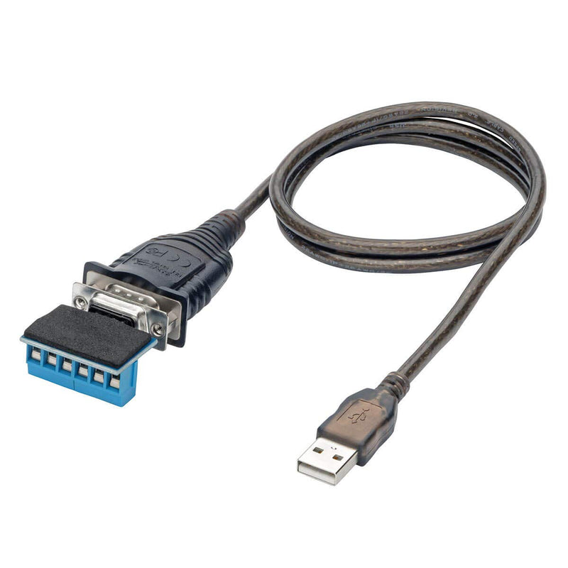 Tripp Lite USB to RS485/RS422 FTDI Serial Adapter Cable, COM Retention, USB-A to DB9 M/M, Compatible with Windows, Mac and Linux, 30 in. (U209-30N-IND)