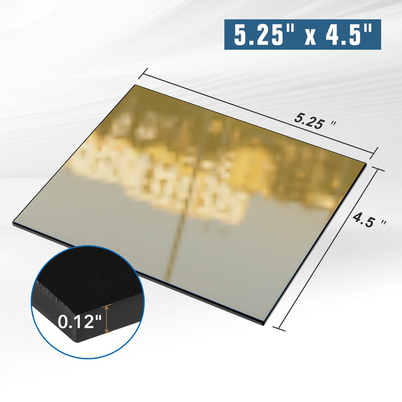 [AUSTRALIA] - TRQWH 5pcs Welding Glass Lens Shade 10 Gold Hardened Glass Lens 4.5" x 5.25" Welding Hood Darkening Filter Gold-shade 10 